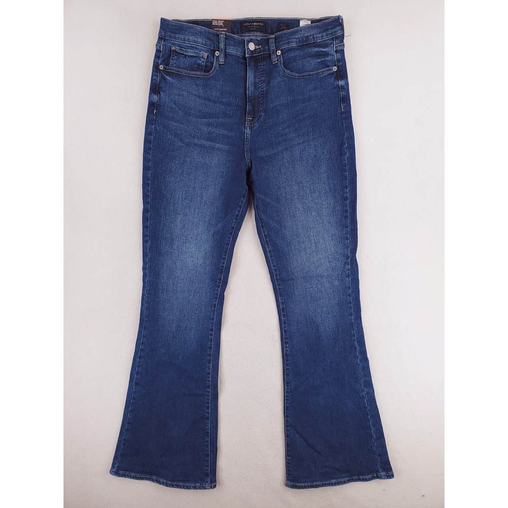 Lucky Brand Jeans Womens 12 Stevie High Rise‎ Flare Y2K BOHO Denim Pants NWT